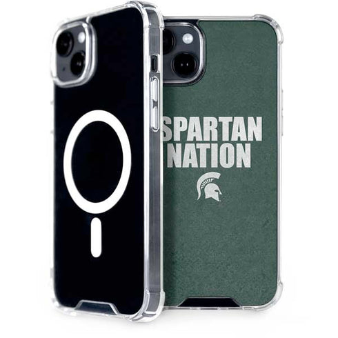 Michigan State University Spartans Nation iPhone 15 Plus MagSafe Case